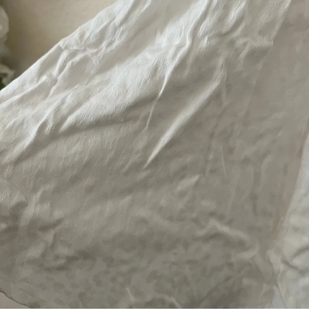 Anthropologie White Ruffle-Sleeve Pajama Romper - Picture 13 of 13